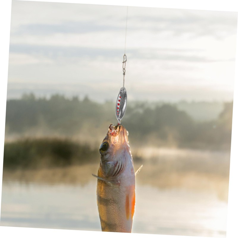SUPVOX 5pcs Simulated Fishing Lure Fishing Baits Rotating Chicken Plume