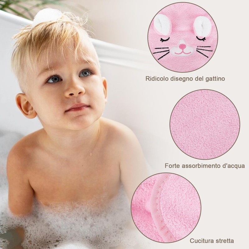 CUEMOON Baby Bath Towels with 1 Towel for Kids, Bathrobe
