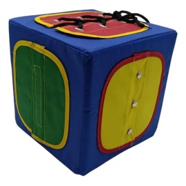 Cubo Montessori De 20x20 Cm, De Lona, Material Didáctico.                                                                                             