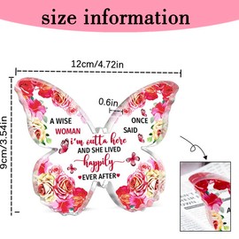 EoffIvan Stocking Stuffers For Women Unique Retirement Gifts For Coworker Boss Lady Leaving Gifts For Female Coworker Inspirational Acrylic Butterfly Keepsake Desk Decoration