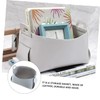 BUGUUYO Solid Leather Snack Holder Storage Basket Space-Saving Organizer for