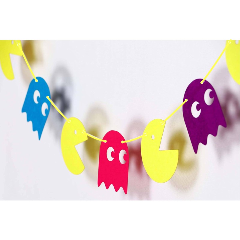 Pacmn Ghost Garland - Birthday Decorations.