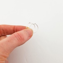 5/8 Inch Thin Small Sterling Silver Sleeper Hoop Earrings