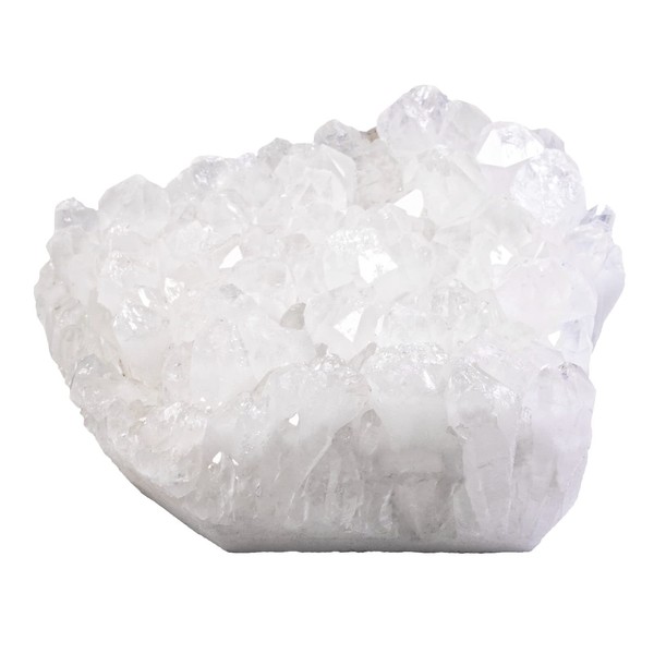 Nupuyai Natural Raw Rock Crystal Stones, Clear Quartz Drusy Geode Healing Stone for Home Office Decoration, 0.15-0.29lb