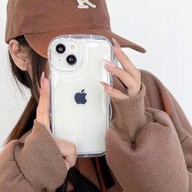 iPhone14promax Case, Korean Acsta Storage, Fits in Your Hand, Clear, Stylish, Clear, Popular, Transparent, Cute (iPhone14promax)
