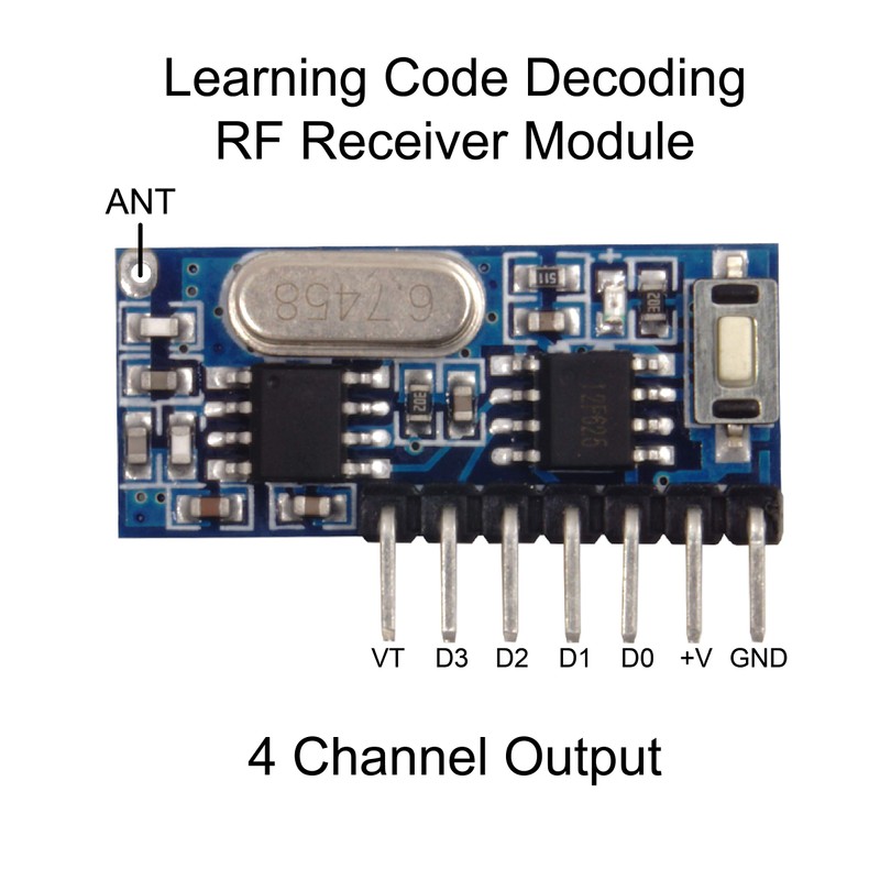 QIACHIP RX480e 433mhz RF Wireless Transmitter and Receiver Module Kit