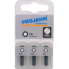 PROJAHN 1760320-03 1/4" Bit 25mm tx20 Torsion, Silver, Set of 3 Pieces