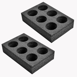 2 PCS Takeout Cup Holders Foam 6 Cup Carrier Tray Drink Carrier Takeout Cup Trays Bottle Carrier Multiple Holes Drink Holder for Delivery Hot and Cold Drinks Milk Tea Beverage 11.8 x 7.9 x 2.6 Inch