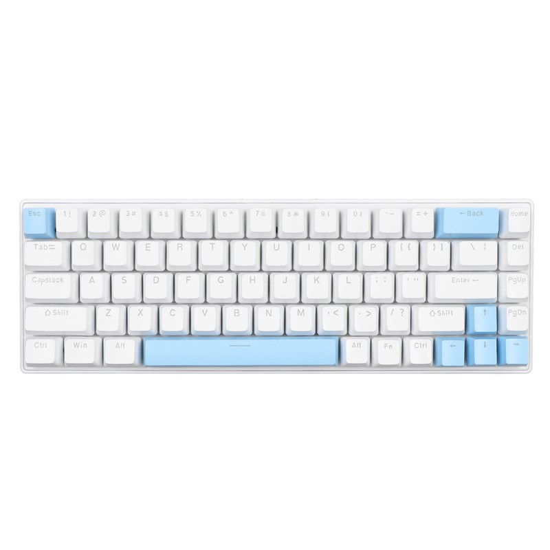 Mechanical Keyboard 68 Keys RGB Backlight Compact Wired Keyboard with