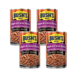 Bush's Best, Maple Cured Bacon Baked Beans, 28oz Cans (Pack of 4)