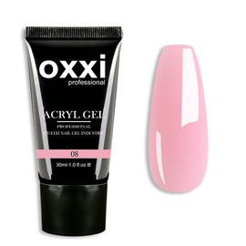 Oxxi Professional 30 ml Acrylic Gel Poligel for Building Artificial Acrylic Nails with Press-on System (Pink 08)