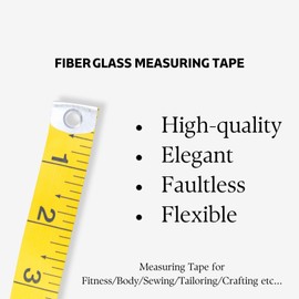 2-Pack Yellow Tape Measure – Dual-Sided Standard & Metric Scales, Soft Flexible Ruler for Body Measurements & Tailoring, 60in/150cm
