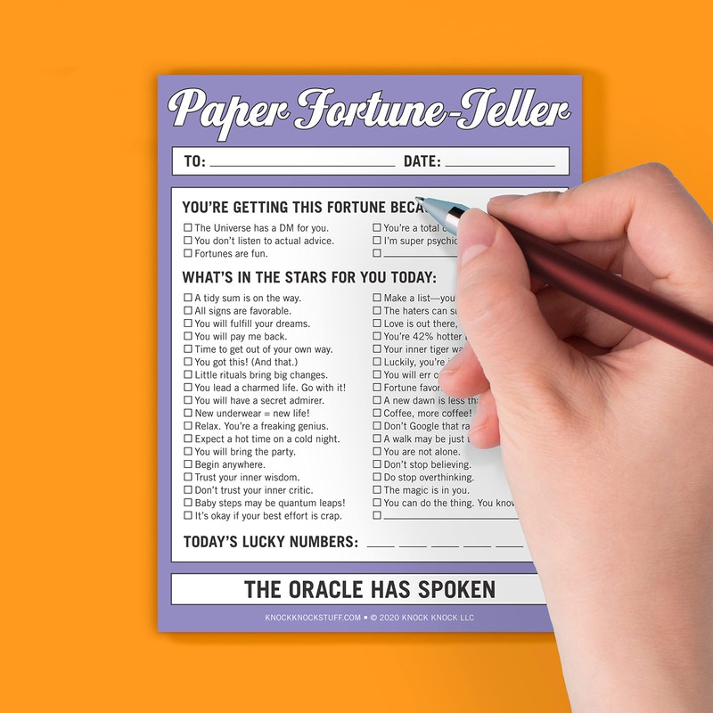 Knock Knock Paper Fortune Teller Nifty Note Pad - Oracle
