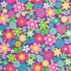 JILLSON & ROBERTS Bulk Floral Gift Wrap, Dazzling Daisies, Quarter Ream 208 feet x 24 inches