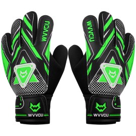 WVVOU Goalkeeper Gloves for Kids Youth, Soccer Goalie Gloves with Double Protection, Anti-Slip Soccer Gloves, Super Grip
