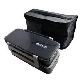 スケーター(Skater) 保冷バッグ付 ジャンボ 2段 弁当箱 1.3L MODE LINE モードライン KCPJW13-A