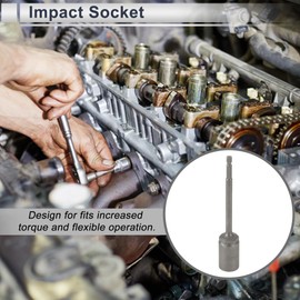 RATCHROLL 1pcs Impact Socket 150mm Hardware Tool 6 Point 18mm Chrome Vanadium Steel for Car Motorcycle Dirtbike