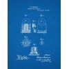 Combination Padlock Patent Print Blueprint (16" x 20") M11048