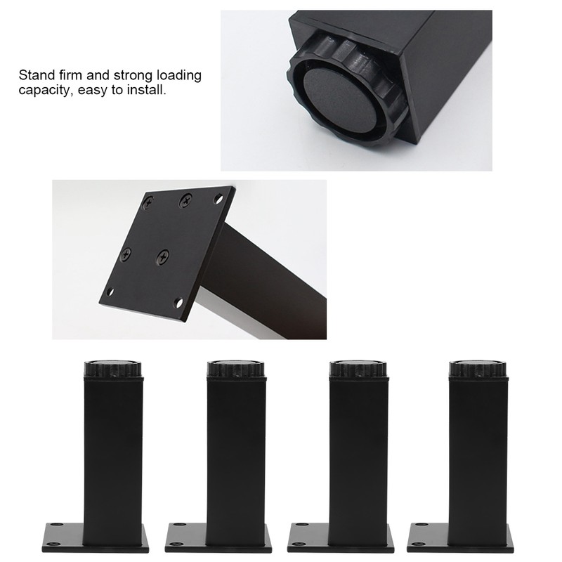 4pcs Aluminum Alloy Adjustable Feet Sofa Bed Foot Legs Support