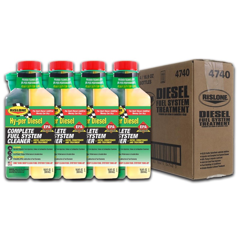 Rislone 4740-4PK Complete Diesel Fuel System Treatment 16.9 oz, (Pack