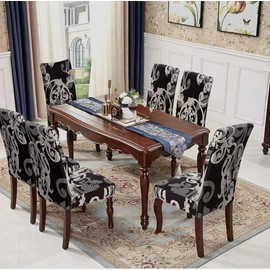 YISUN 4 6 Pack Dining Chair Protector Covers Removable Washable Super Stretch Dining Chair Slipcovers for Hotel, Dining Room, Ceremony, Banquet, Wedding Party