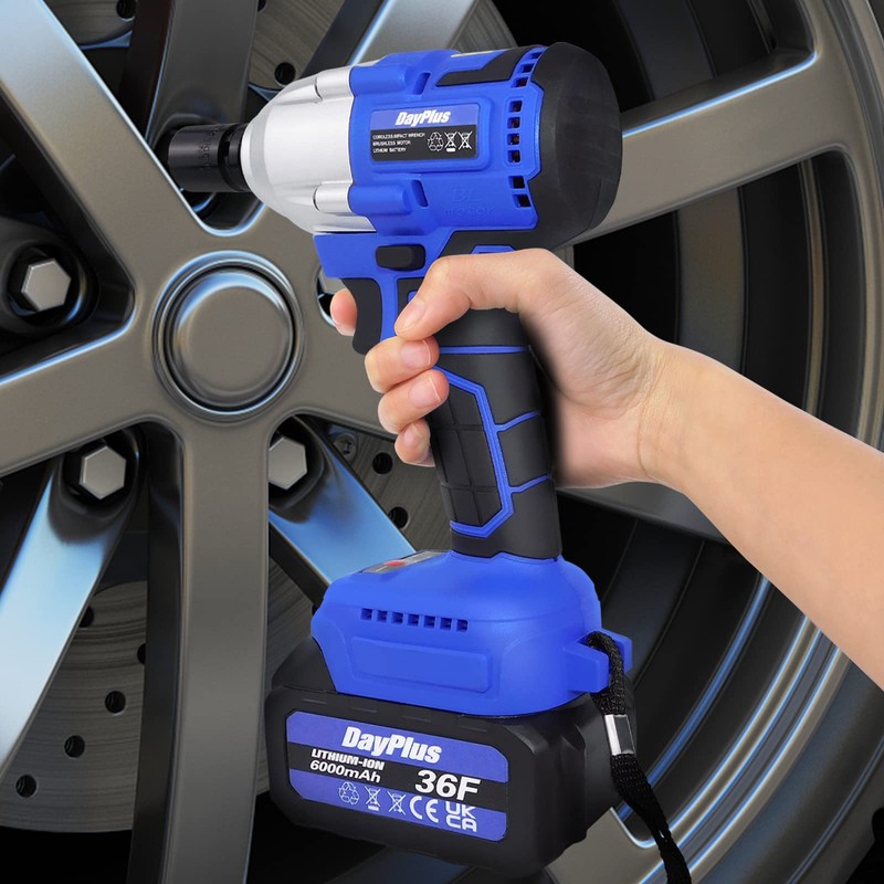 Qimu Brushless Impact Wrench,21V Cordless 1/2 Inch Impact Gun,3-IN-1 Power