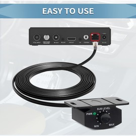 Universal Bass Control Knob, 3.5m/11.48ft Bass Volume Knob with Extension Cable for Car Amplifier