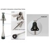 OGC 6-Inch Flip Down Door Stopper, Door-Mounted Kickdown Door Holder