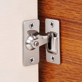 90 Degree Right Angle Door Lock, Small Bolt Lock, Internal Door Lock, Bathroom Lock, Toilet Door Lock, 1.9x4.4cm (A)