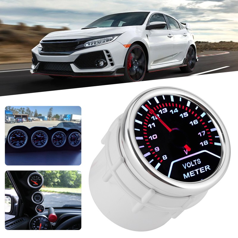 Universal Volts Meter Pointer Voltmeter Voltage Gauge 52mm Automobile Instrument