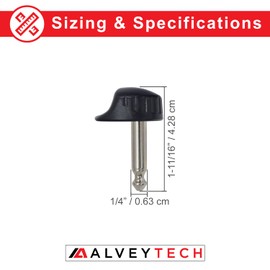 AlveyTech Scooter Stereo Plug Key with Round Knob Head - Fits the Drive Falcon 3 & 4, Go-Go Travel Vehicle, Ultra, Golden Buzzaround, Merits, Pride Bebop Replacement Accessories for Mobility Scooters