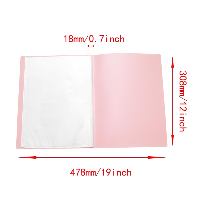 Lilaly 1 Pack Document Organizer Folio, Binder with Plastic Sleeves