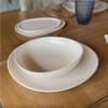 Artesa Ceramic Dinnerware Set, White Matte, 4-Piece Place Setting with