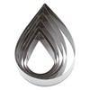 Paderno Stainless Steel Teardrop Cutters 6 Pieces