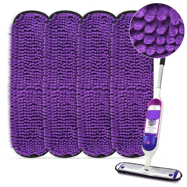 4 Pack Reusable Power Mop Pads Refills for Swiffer Power