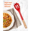 Silicone Pasta Fork, Kitchen Heat Resistant Noodle Spoon Server, BPA