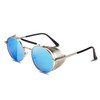 FEISEDY Vintage Metal Gafas de Sol Estilo Steampunk para Hombres