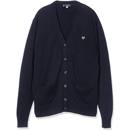 Olive De Olive School 2K90006 Cotton Blend Washable Cardigan, 8 Gauge Crown Embroidery, navy X mascat