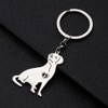 DALANE Stainless Steel Cute Dog Breeds Keyring Puppy Dog Key