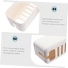 STOBAZA White Cable Management Box Wooden Cover Household Cord Organizer