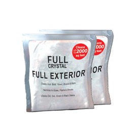 Full Crystal Exterior Refill Kits-Crystal Powder Outdoor Cleaner Packets Non-Toxic, No Scrub, No Rinse Cleaning Solution 8oz. Refill Kit Parent (8oz)
