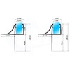 2 x 100 cm shower seal, shower cubicle seal for