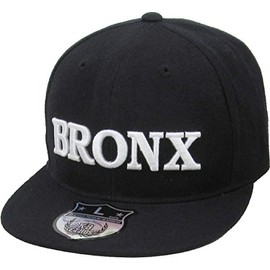 KBETHOS KB-246BX BLK-WHT S Bronx New York Fitted Baseball Cap Hat