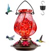 BOLITE Hummingbird Feeder, Hand Blown Glass Hummingbird Feeders for Outdoors
