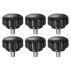 uxcell 6pcs Knurled Clamping Knobs M5 x 8mm Metric 304