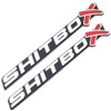2 Pcs SHITBOX Truck Exterior Emblems 3D Badge Sticker Decal