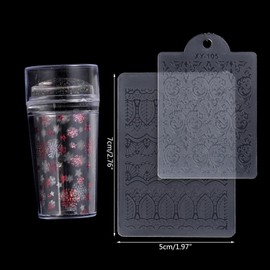 Clear Lucite Nail Art Stamper Kit Clear Silicone Nail Stamping Kit Jelly Stamper With Scrapers For French Manicure DIY Nail Designs Nail Art Stamper With Scraper Tools