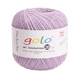 golo Crochet Thread Size 20 Yarn for Hand Knitting Yarn for Crocheting Tatting Yarn (Purple-672)