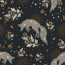 COKCOKR Fox Wallpaper,17.71" x 118.1" Self Adhesive Removable Wallpaper Waterproof Contact Paper Decorative Vinyl Wall Paper for Bedroom Living Room