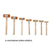 Dönges Non-rebound Soft Hammer with Painted Ash Handle, Diameter 35